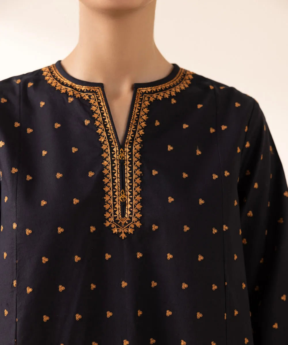 3 Piece - Embroidered Cambric Suit