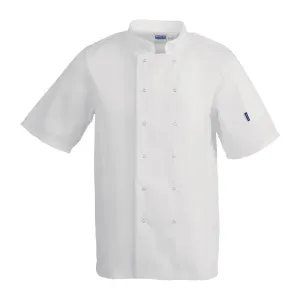 A211-S Whites Vegas Unisex Chefs Jacket Short Sleeve White S