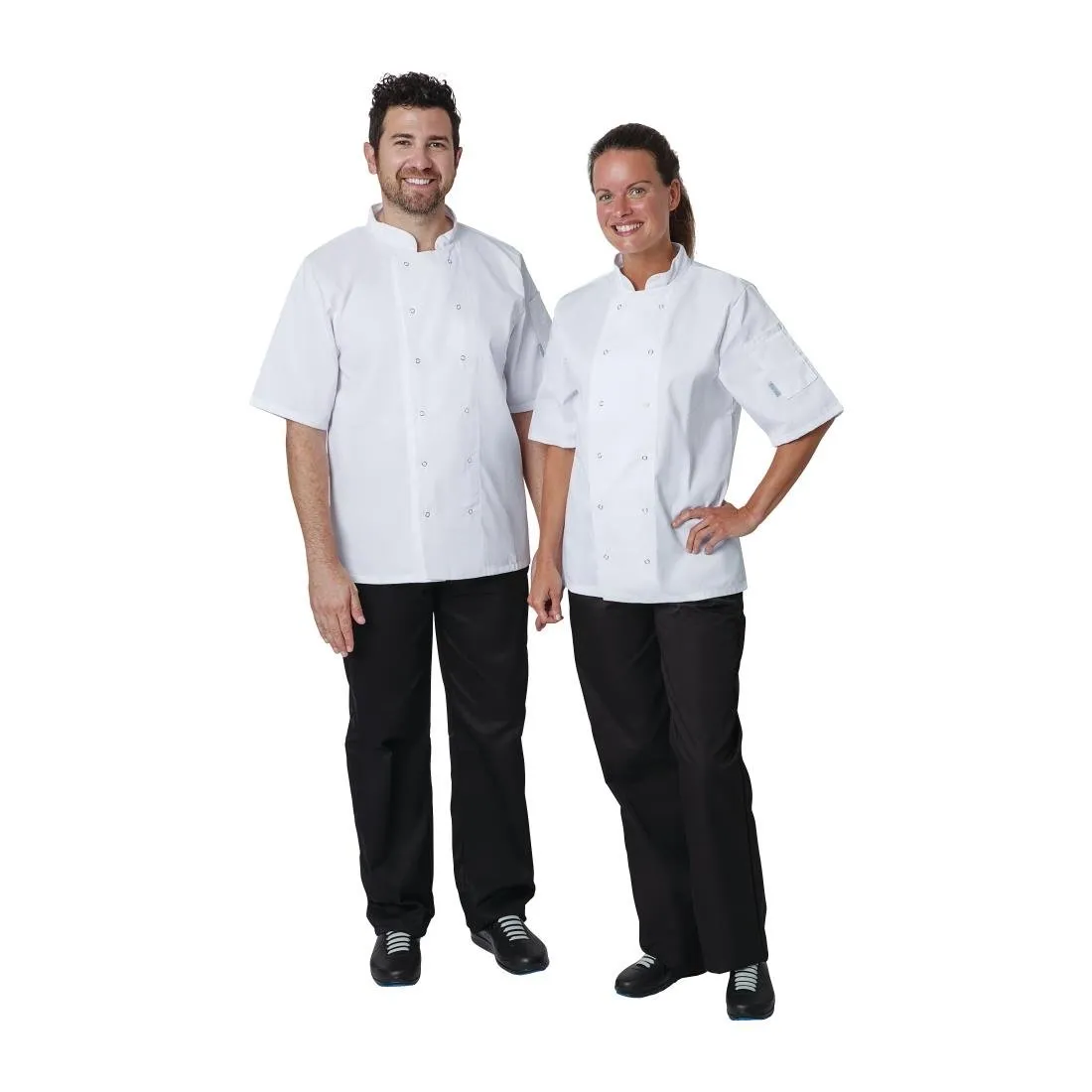 A211-S Whites Vegas Unisex Chefs Jacket Short Sleeve White S