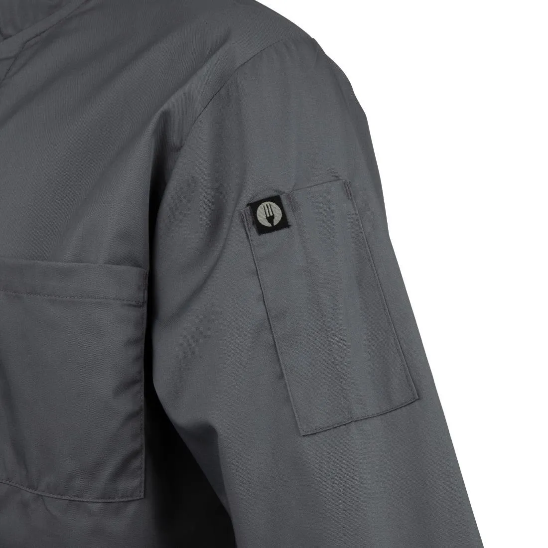 A934-XXL Chef Works Unisex Chefs Jacket Grey 2XL