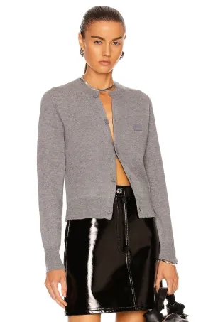 Acne Studios Solid Cardigan, Gray Melange