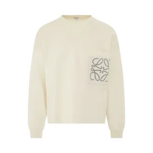 Anagram Pocket Sweater in Soft White