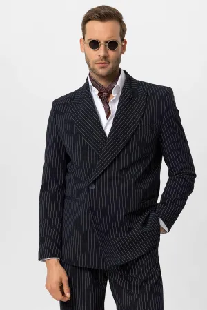 ANT Double-breasted Closure Striped Men's Blazer Jacket - Lloret de Mar