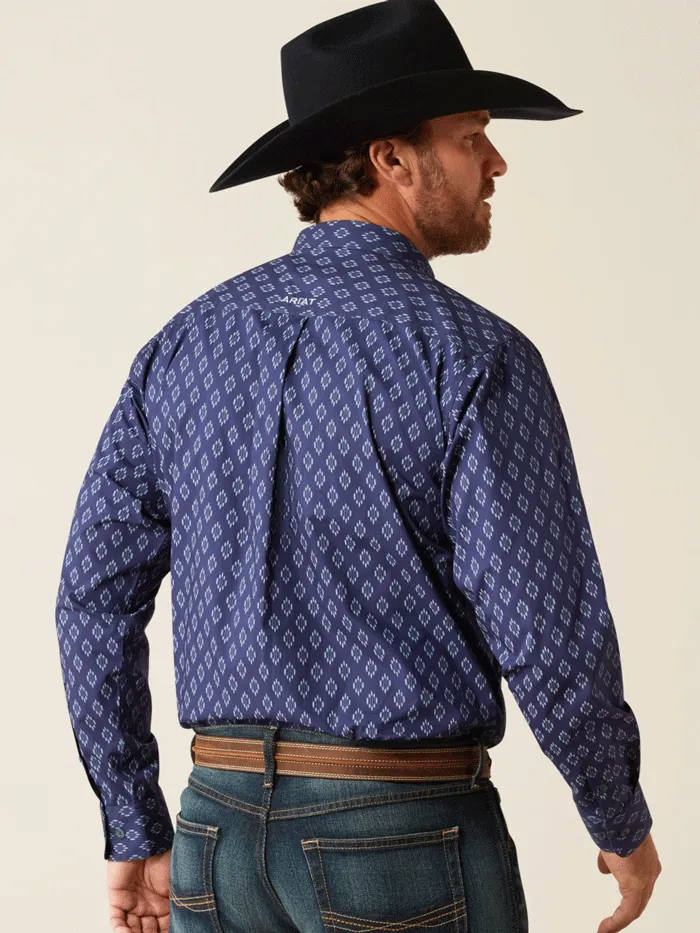 Ariat 10054085 Mens Cade Classic Fit Shirt Navy