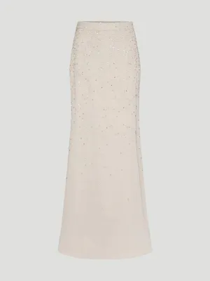 At Last Maxi Skirt with Crystal Trickle in French Oak