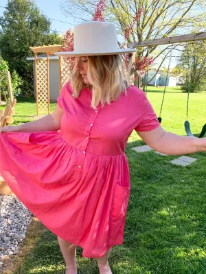 Baby Doll Dress - Bubblegum Pink