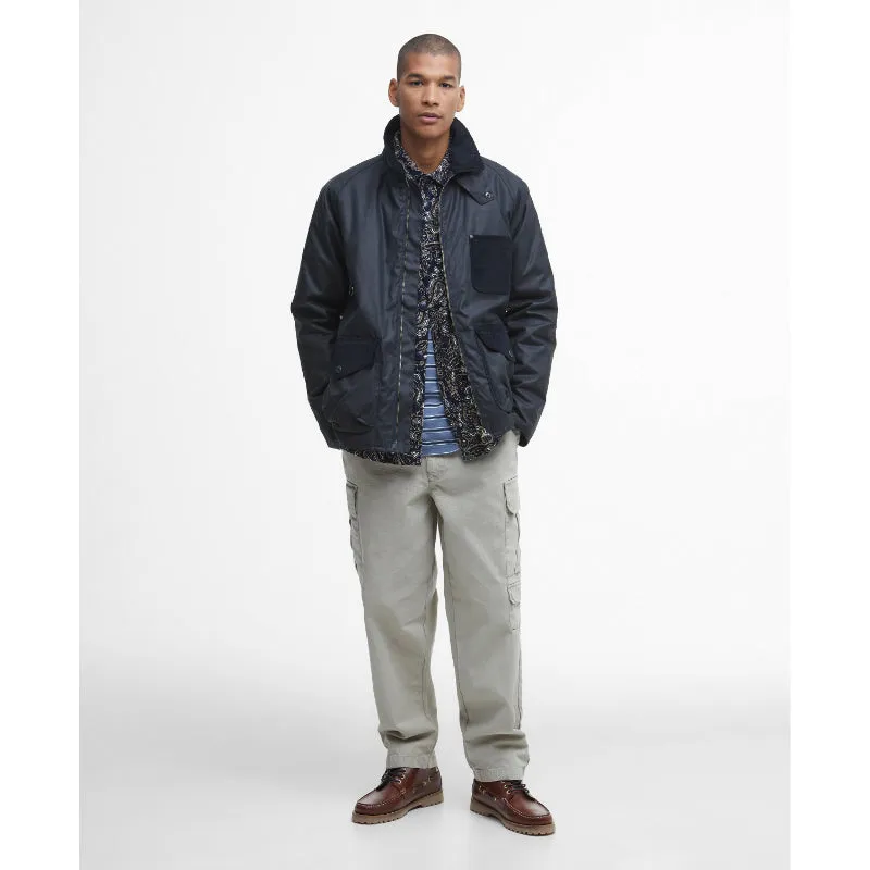 Barbour Shoreman Spey Mens Wax Jacket - Navy