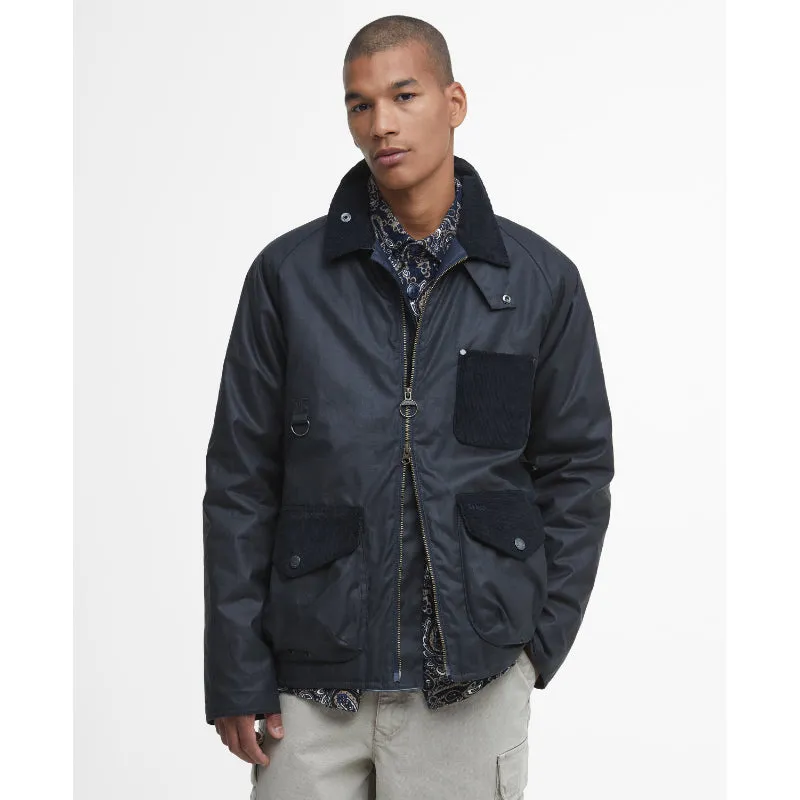 Barbour Shoreman Spey Mens Wax Jacket - Navy