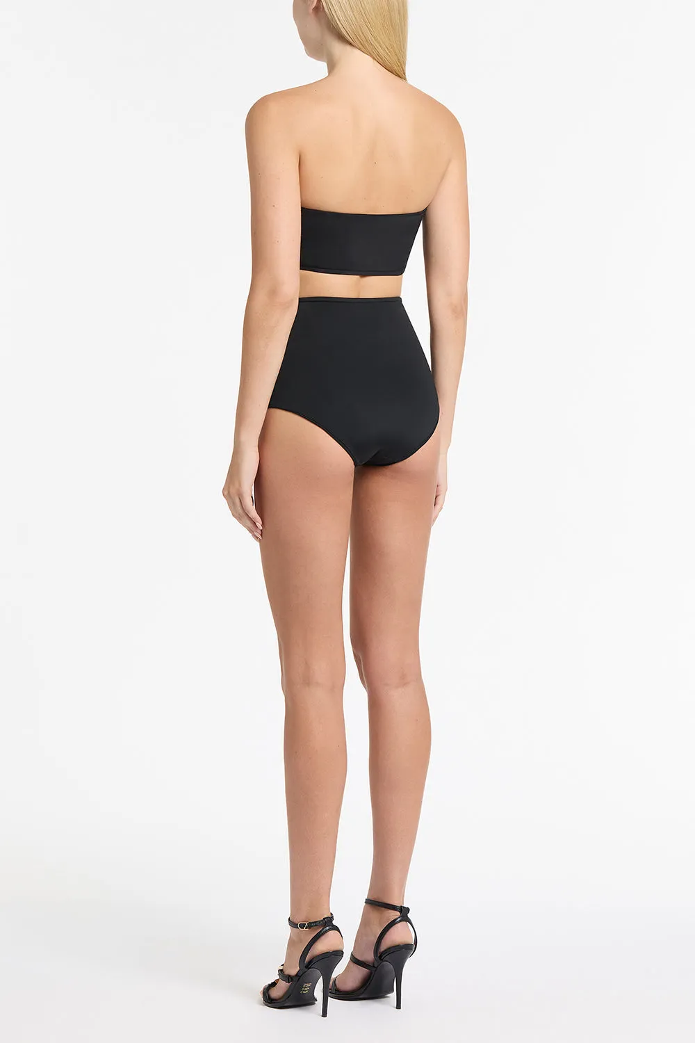 BLACK INTIMA JERSEY WAISTED FULL BRIEF