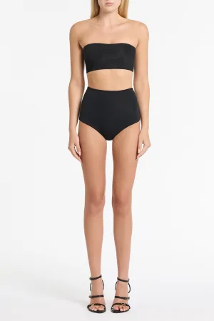 BLACK INTIMA JERSEY WAISTED FULL BRIEF