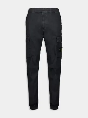 Black Regular Tapered Fit Cargo Pants