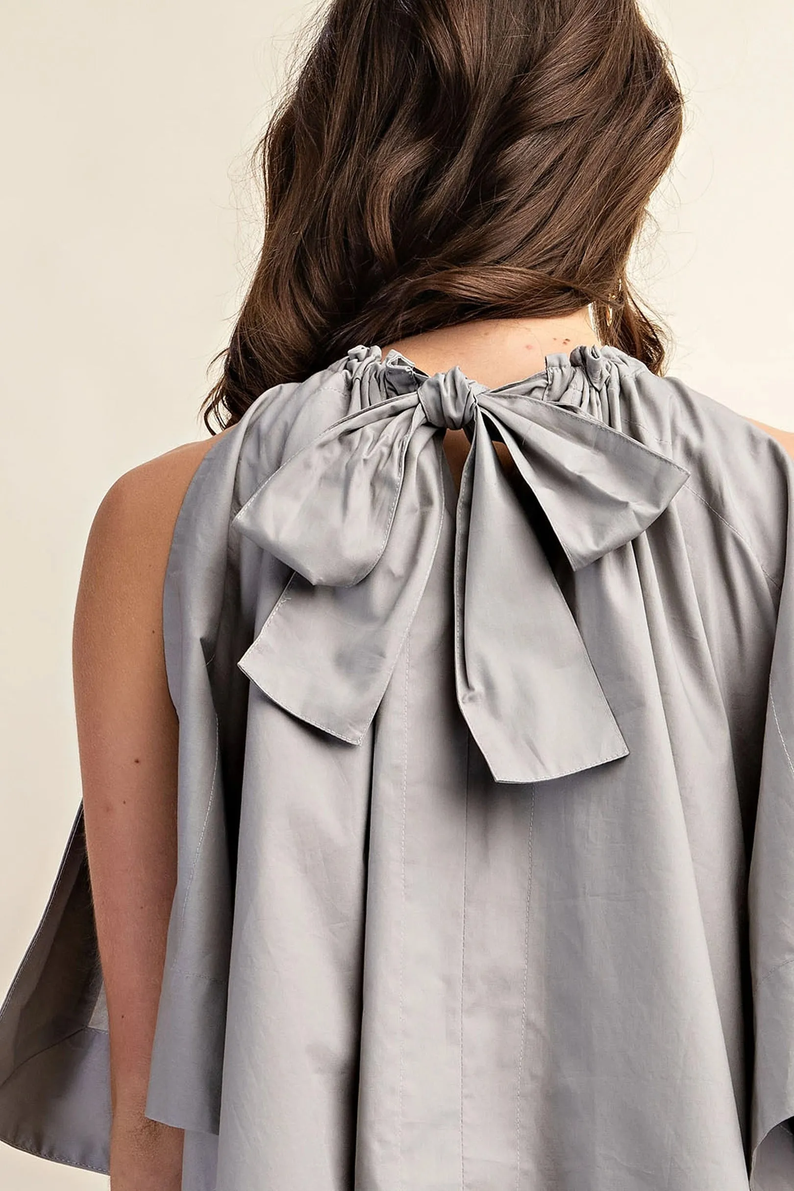 Bow Back Sleeveless Blouse Top