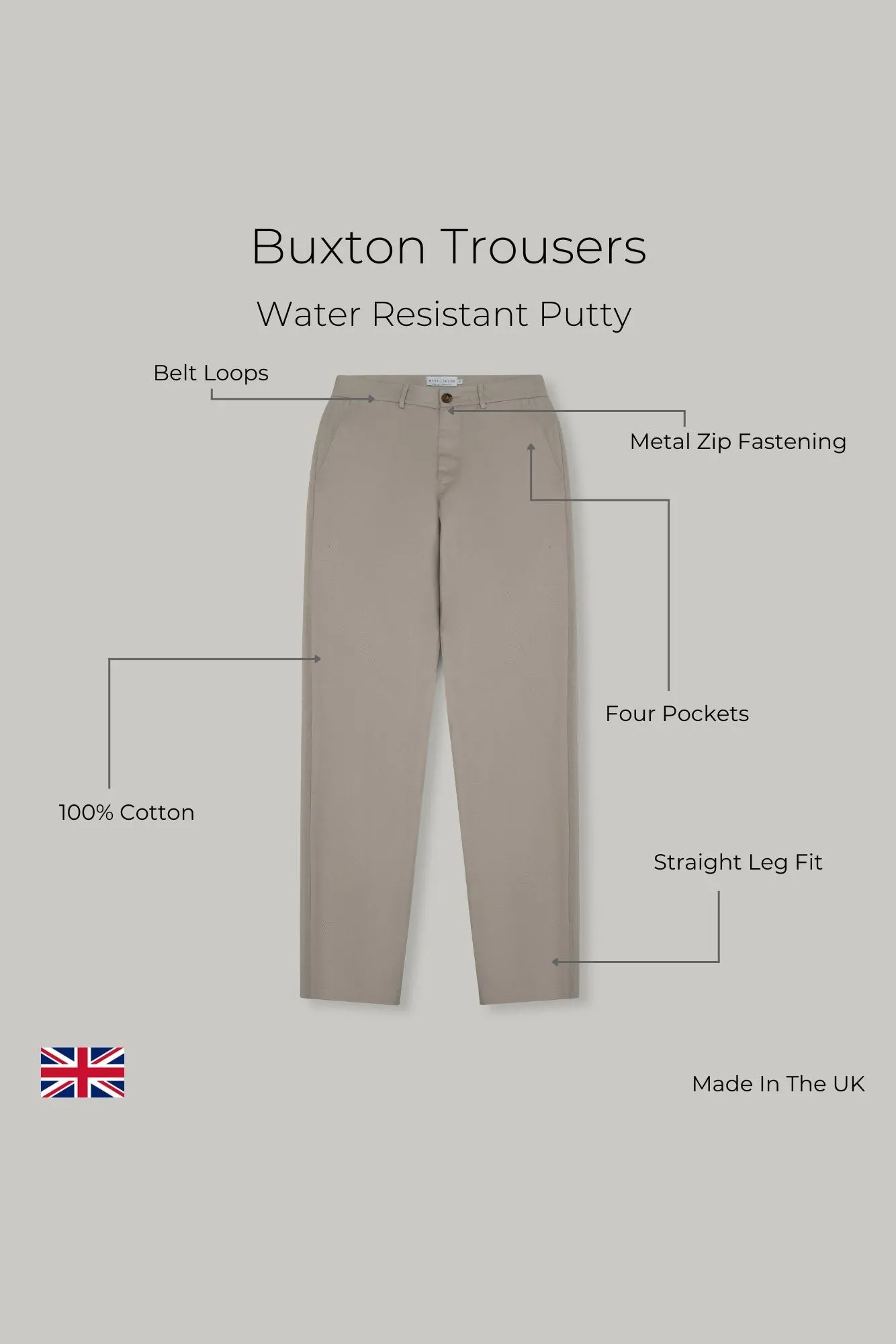 Buxton Trouser - Water Resistant Putty
