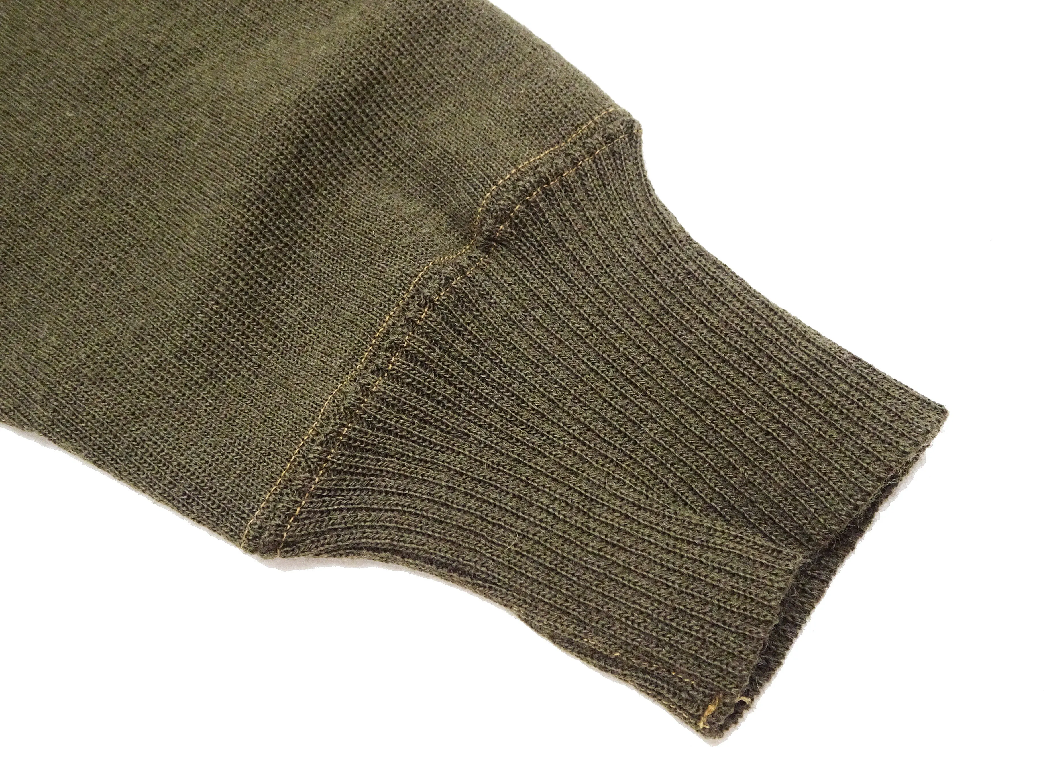 Buzz Rickson Zip Front Sweater Men's Reproduction of WWII USAAF Type C-2 Sweaters Wool Cardigan BR90259 Olive