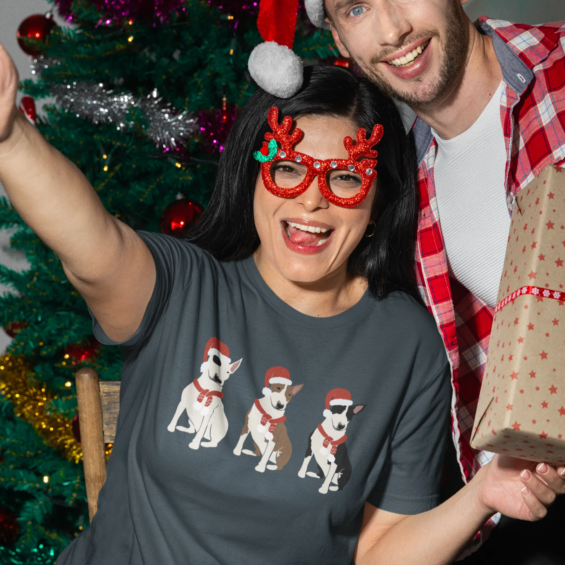 Christmas Dogs Bull Terrier Christmas shirt, Dog Mom Shirt, Christmas Dogs Sweatshirt, Dogs Sweatshirt, Puppies Shirt, Christmas Sweatshirt, Christmas Shirt