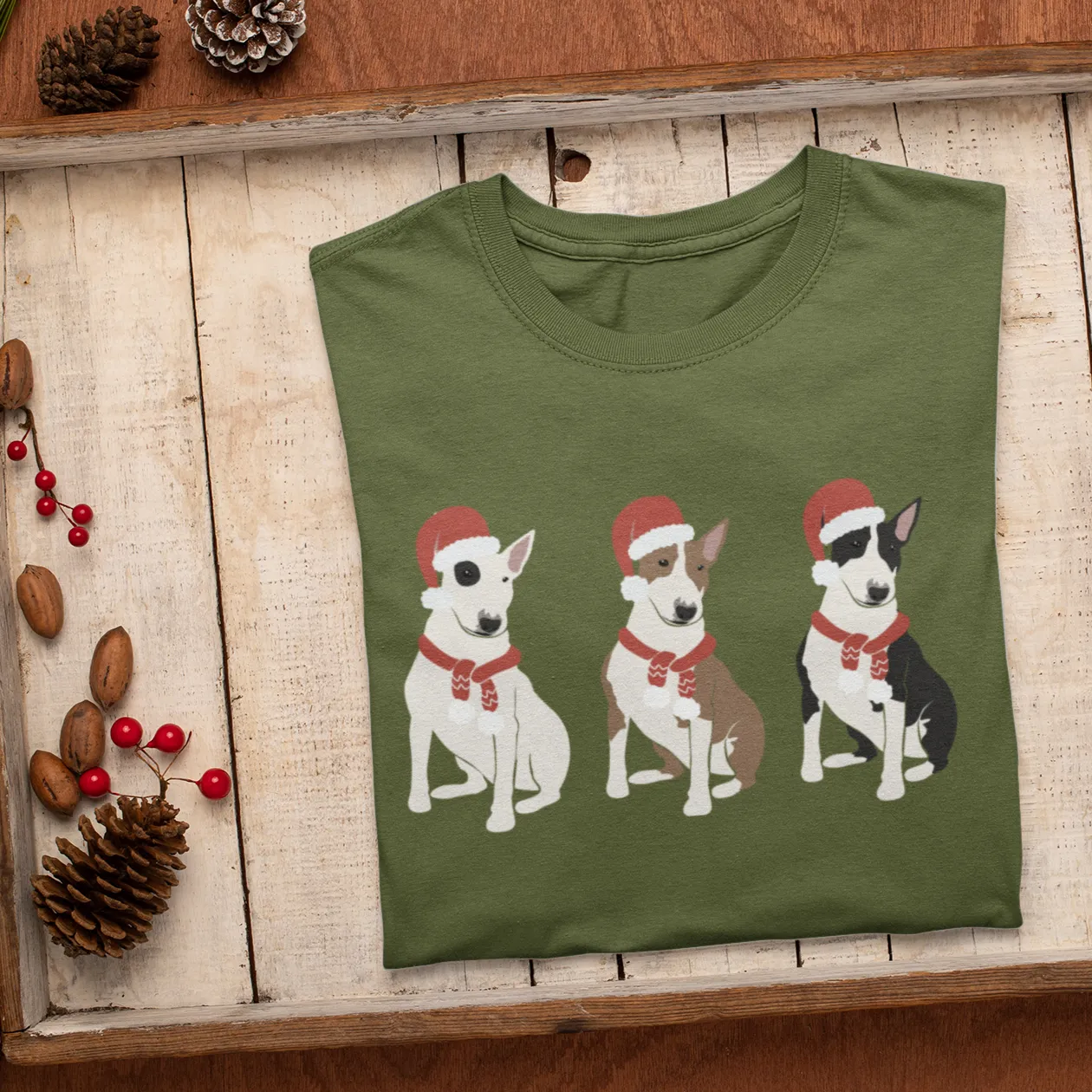 Christmas Dogs Bull Terrier Christmas shirt, Dog Mom Shirt, Christmas Dogs Sweatshirt, Dogs Sweatshirt, Puppies Shirt, Christmas Sweatshirt, Christmas Shirt