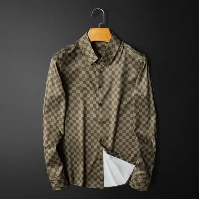 Classic Checkered Pattern Long-Sleeved Shirts