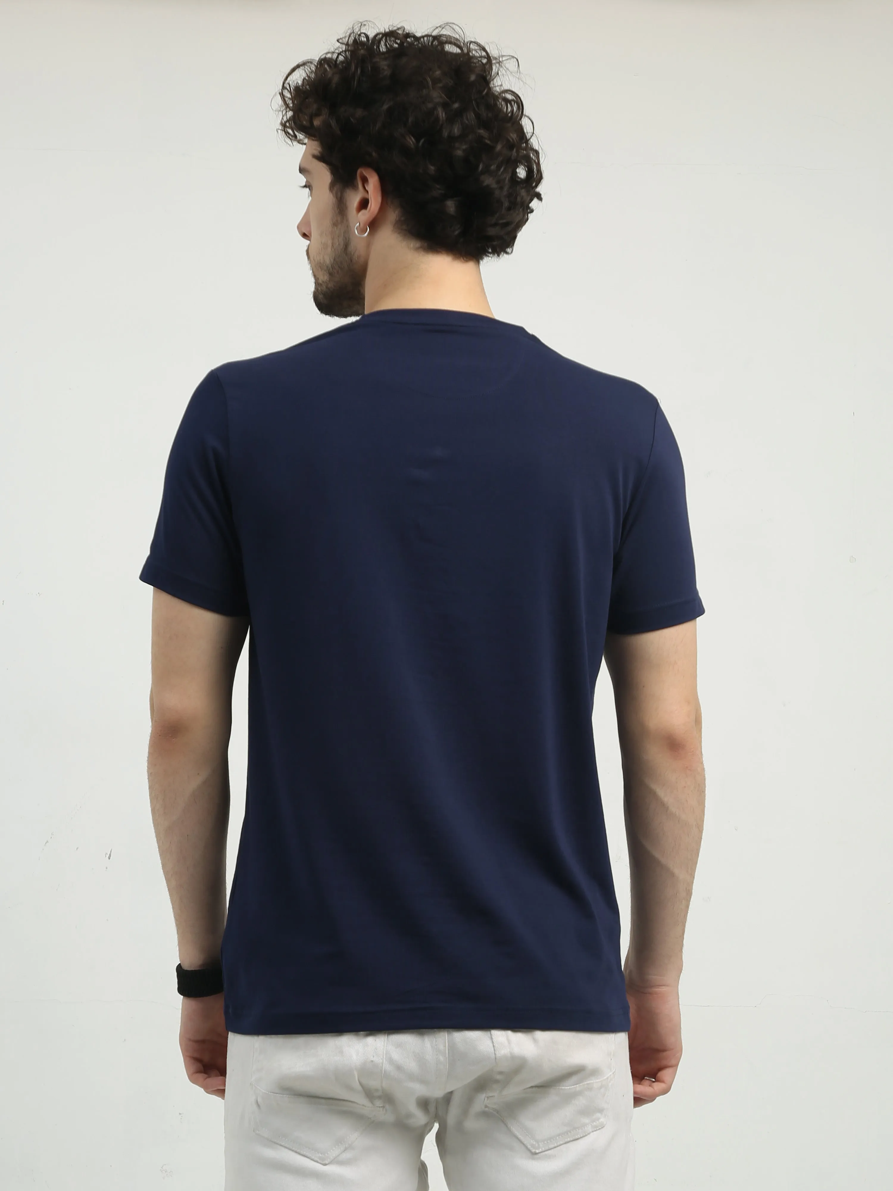 Classic Polo Men's Crew Neck Half Sleeve Slim Fit Cotton T Shirt | BALENO - 556 A SF C