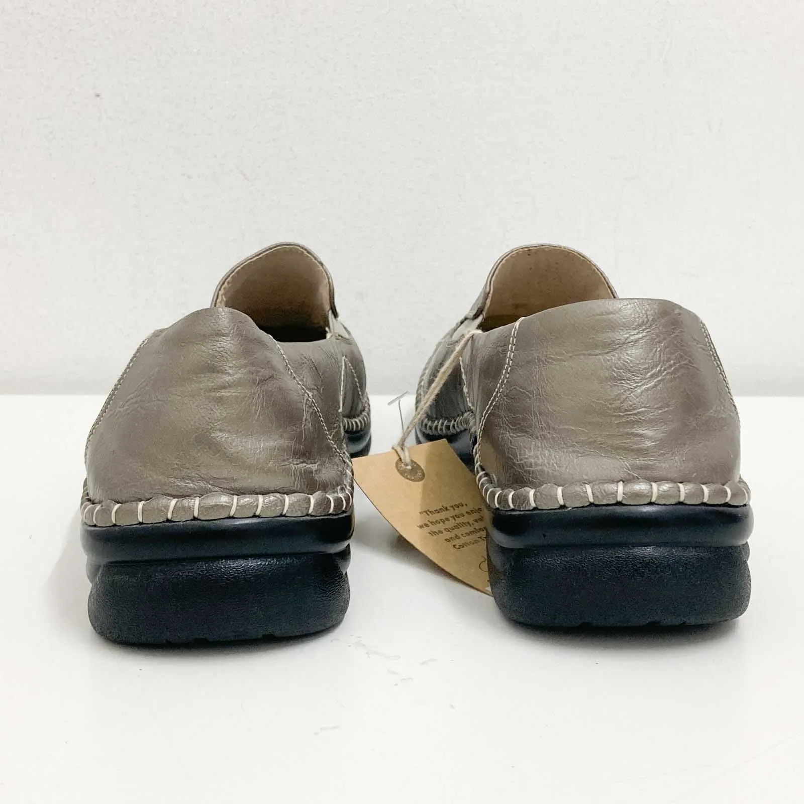 Cotton Traders Light Bronze Metallic Embroidered Slip On Loafers UK 7