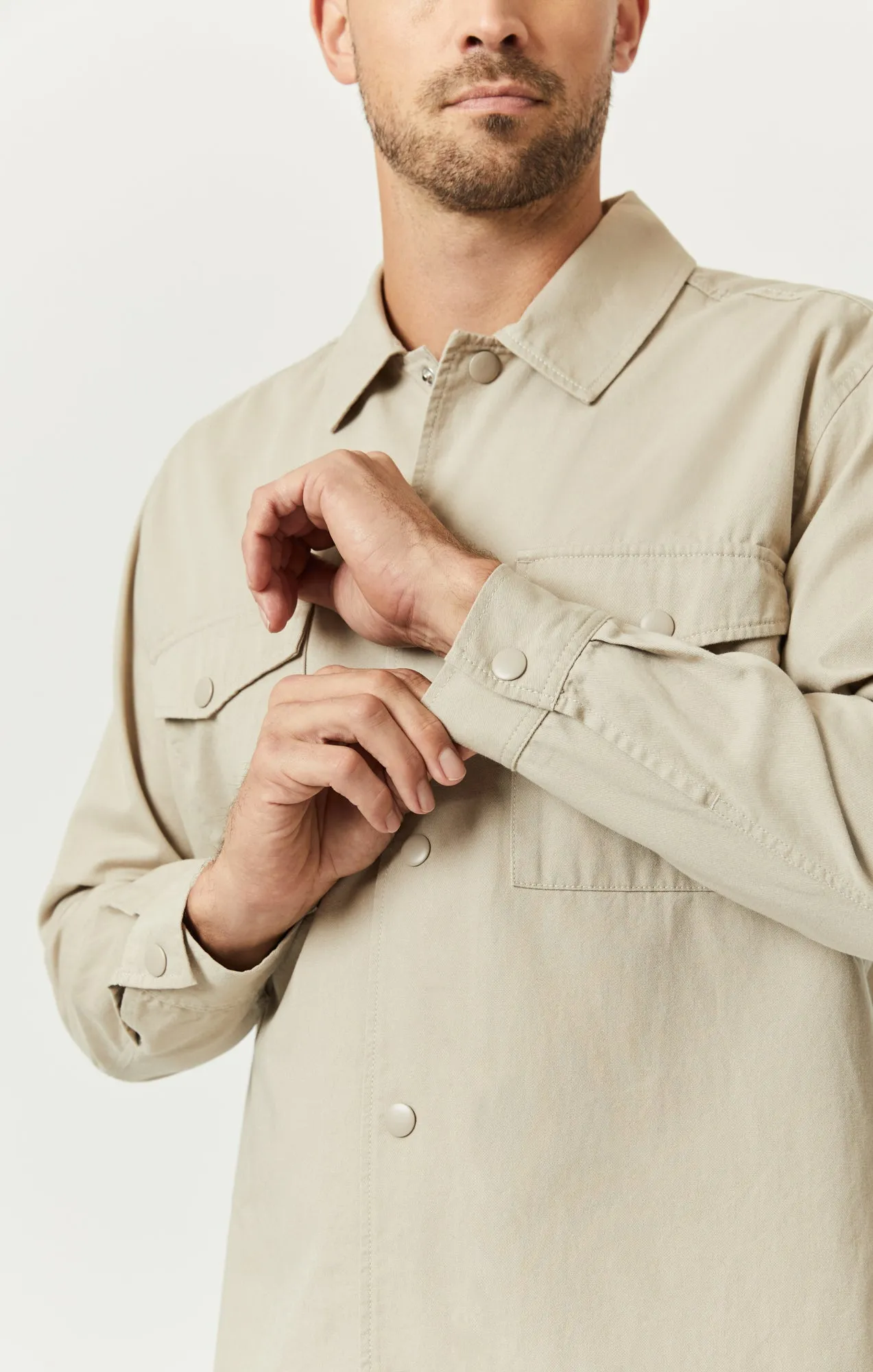 DOUBLE POCKET OVERSHIRT IN PURE CASHMERE
