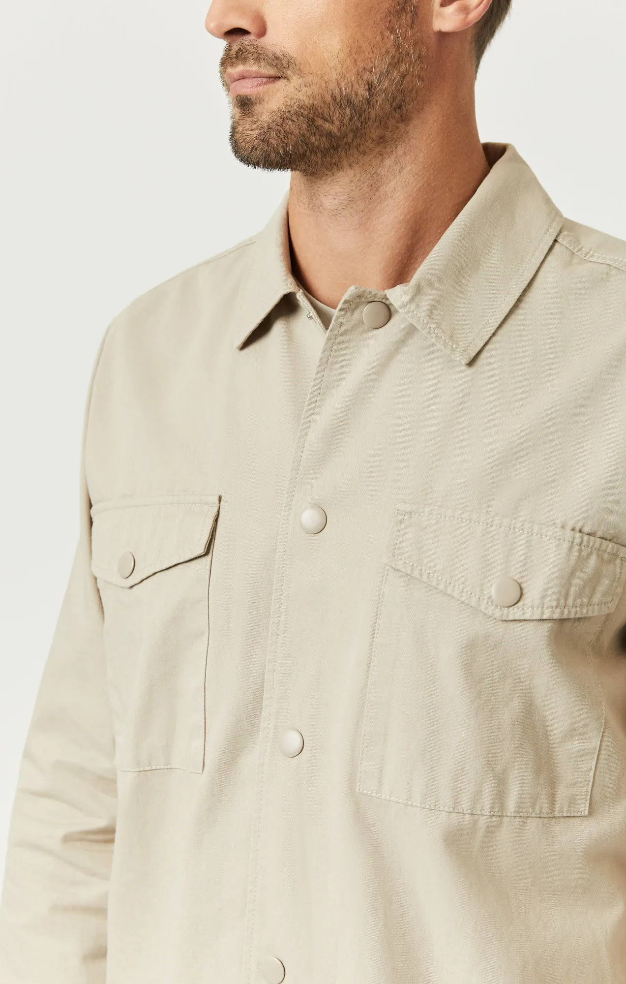 DOUBLE POCKET OVERSHIRT IN PURE CASHMERE
