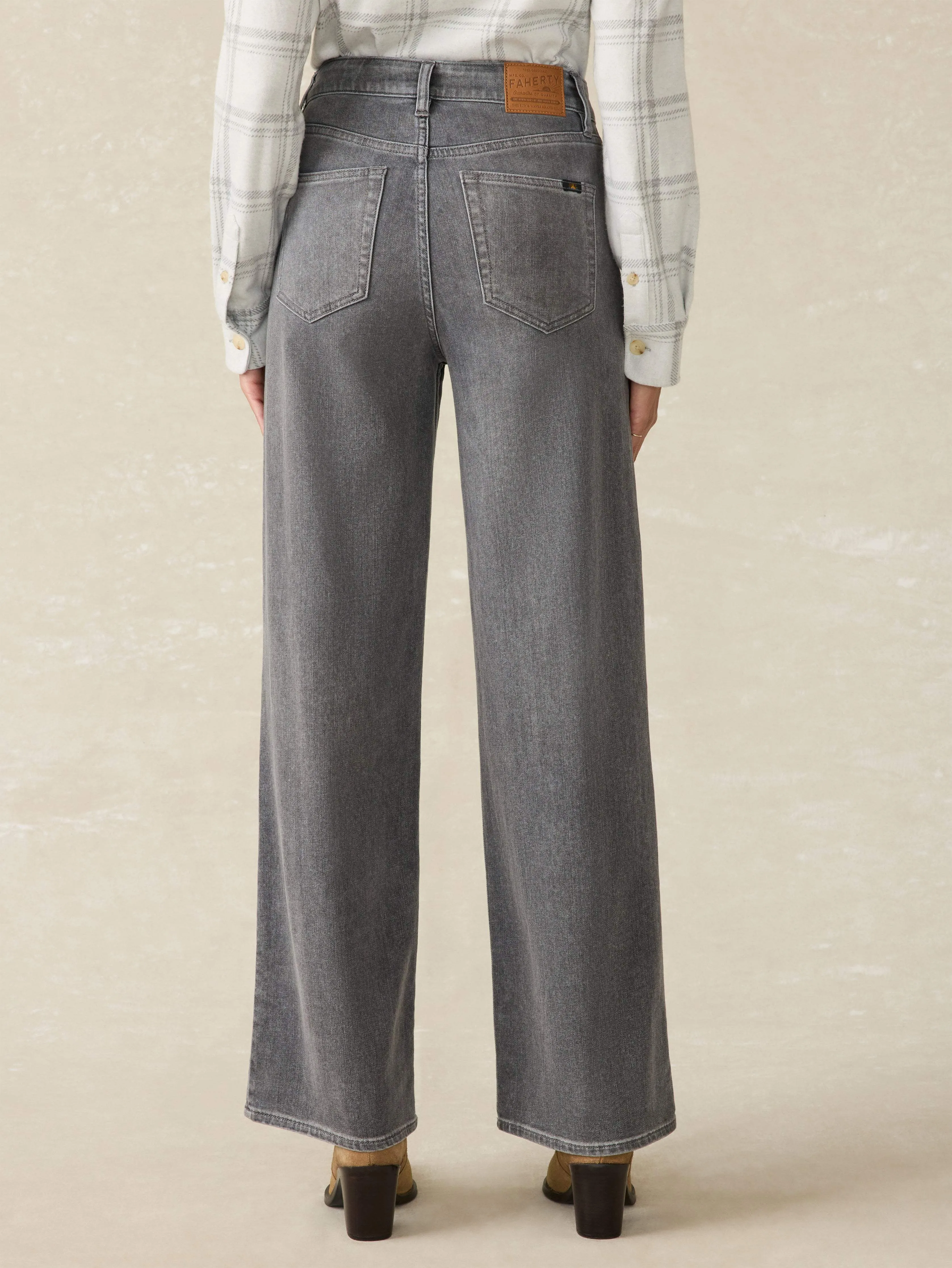 Dream Jean Wide Leg - Ash Grey Wash