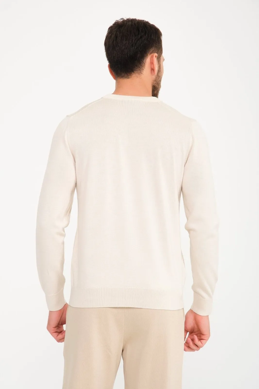 Ecru Cashmere Knit Shirt