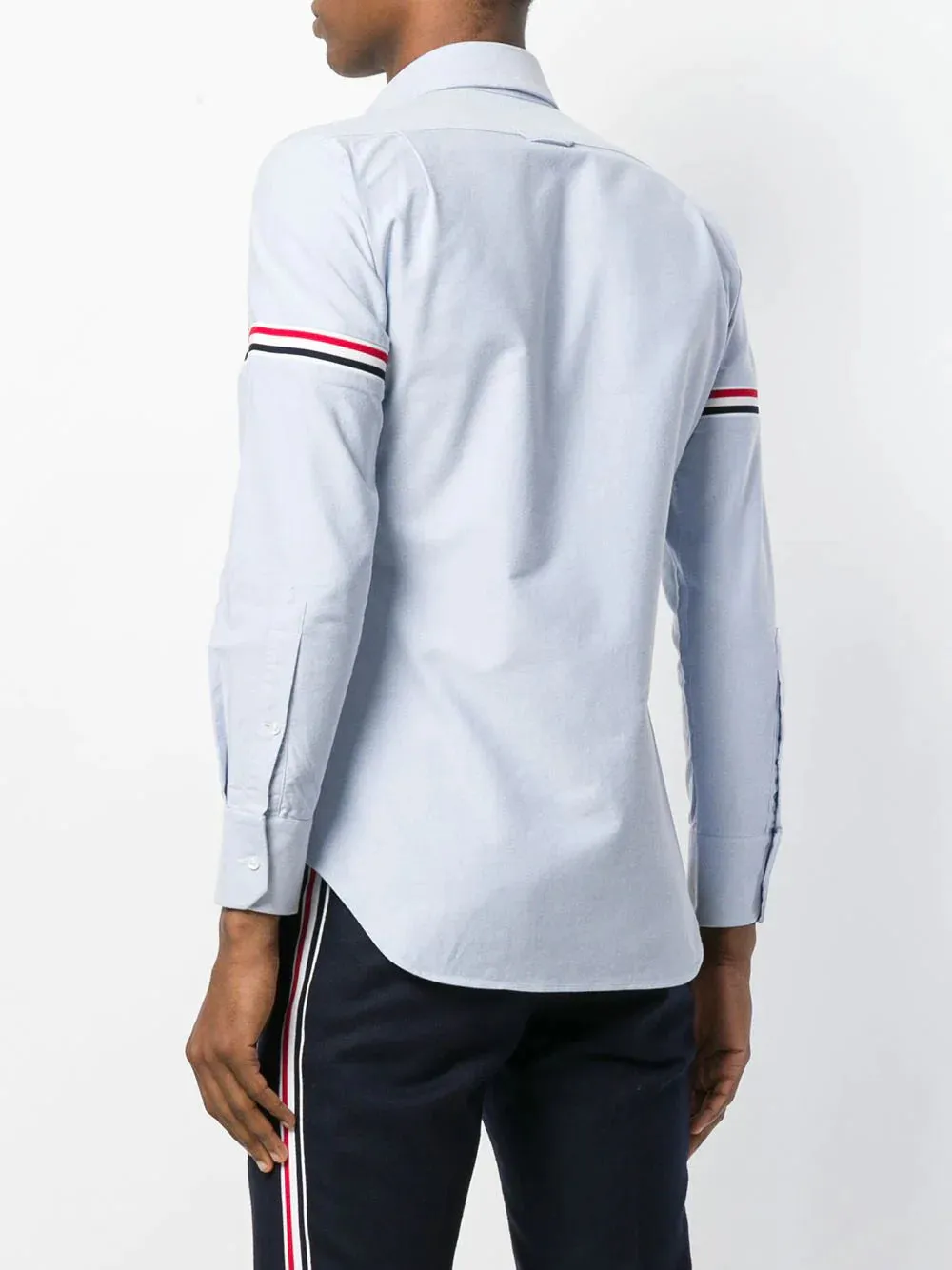 Elastic Stripe Seamed Classic Shirt