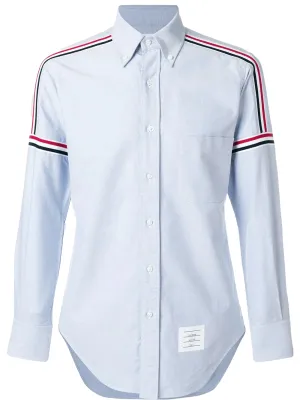 Elastic Stripe Seamed Classic Shirt
