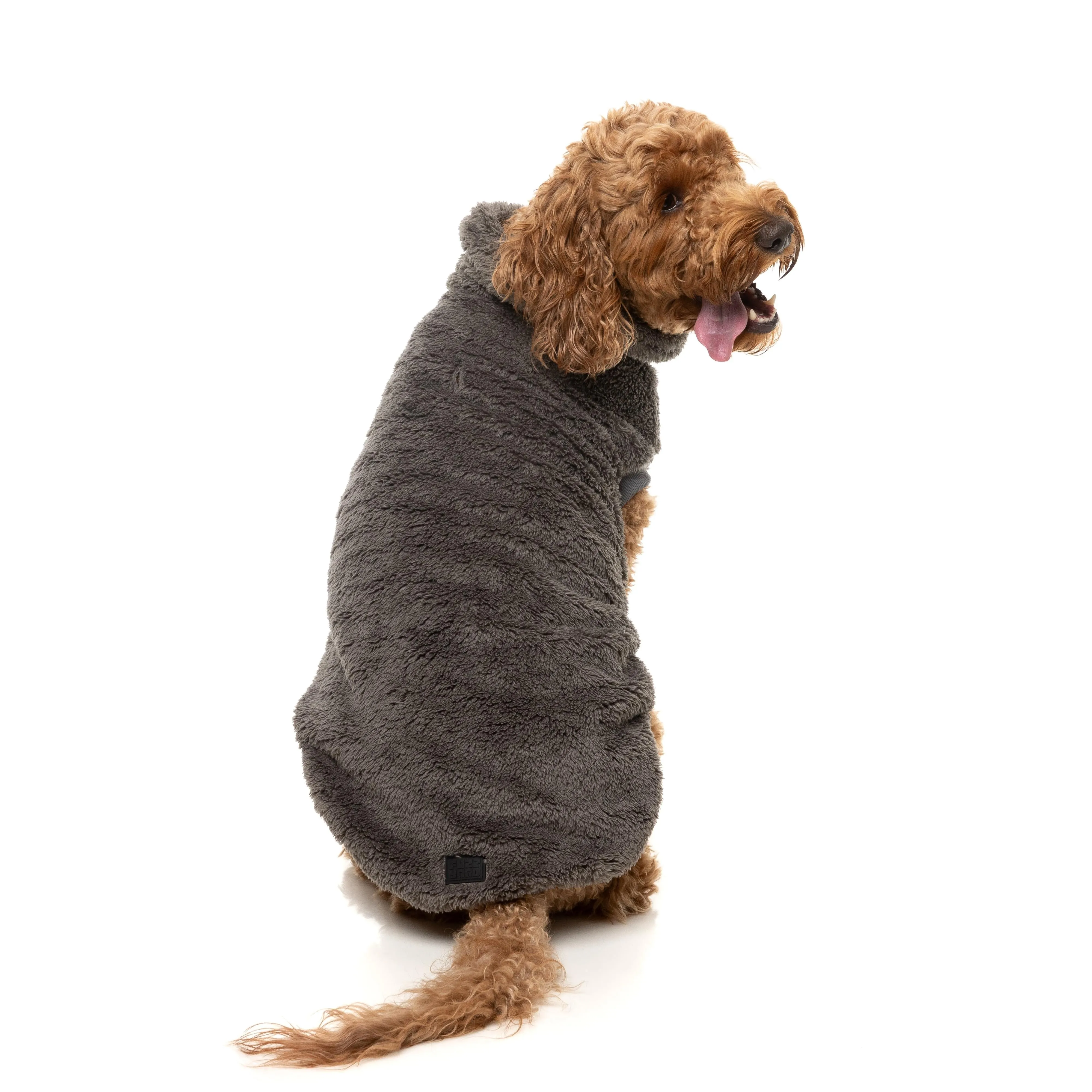 FuzzYard Dog Apparel Turtle Teddy 25 Sweater Gunmetal Grey Size 4