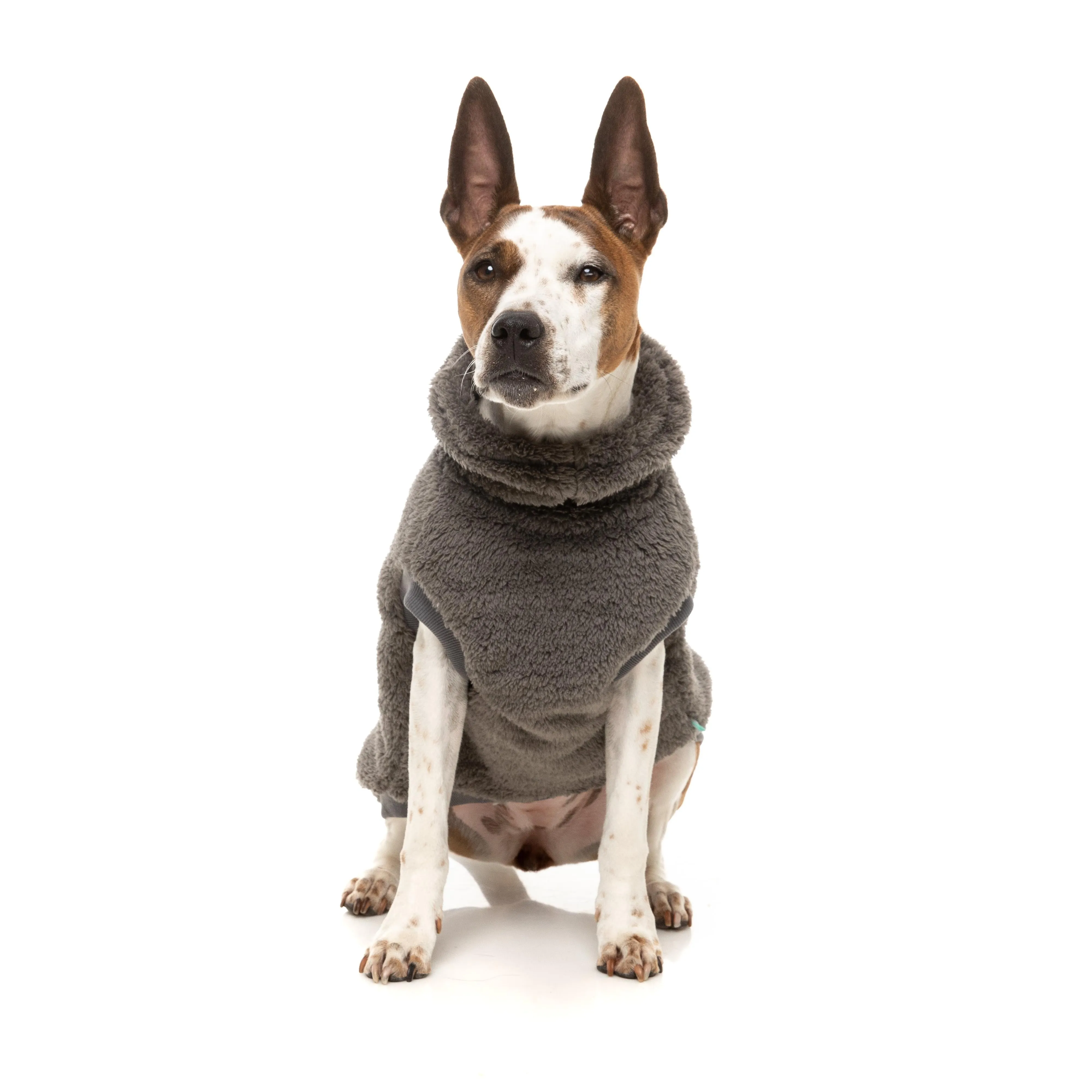 FuzzYard Dog Apparel Turtle Teddy 25 Sweater Gunmetal Grey Size 4