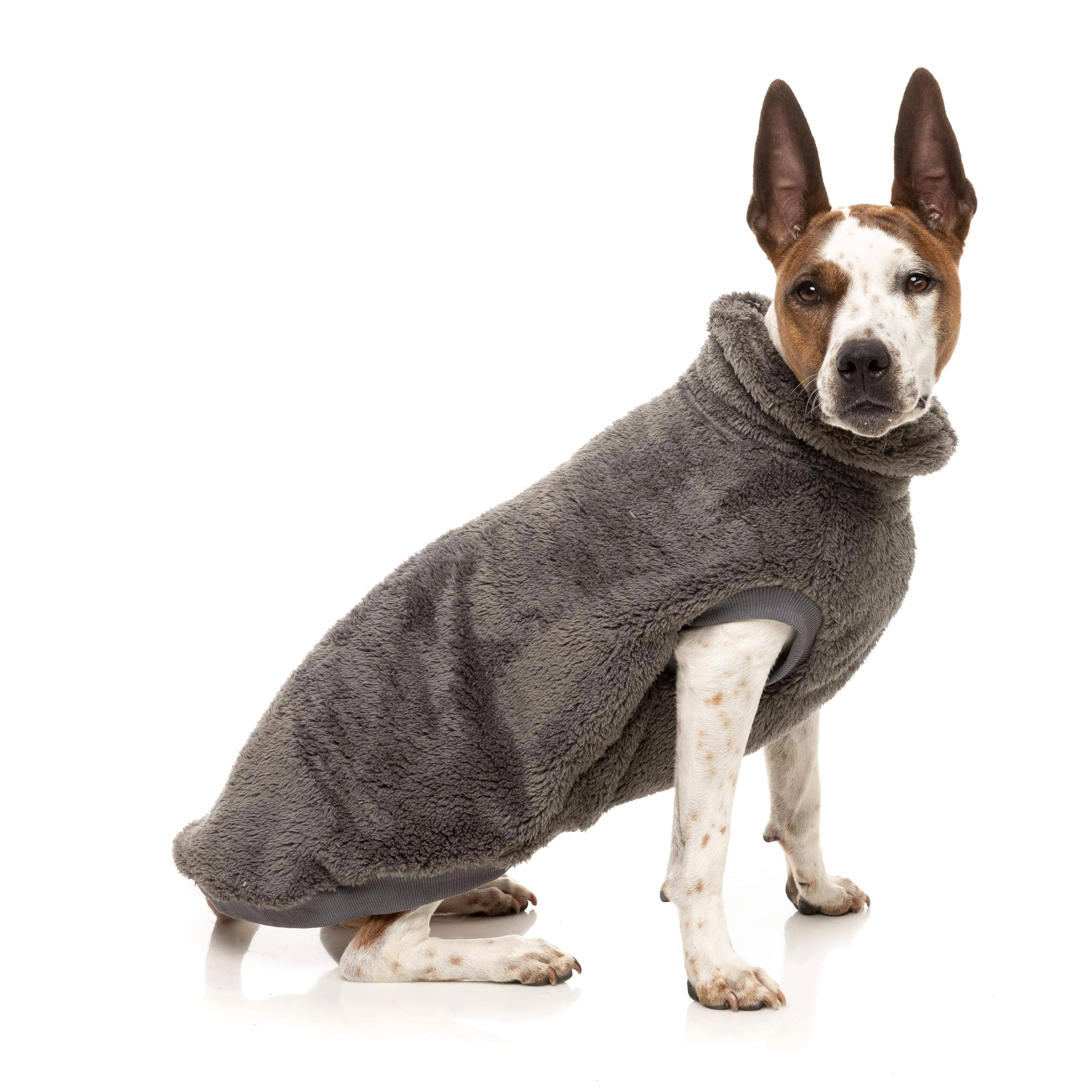 FuzzYard Dog Apparel Turtle Teddy 25 Sweater Gunmetal Grey Size 4