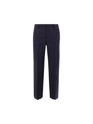 GG Pattern Wool Trousers