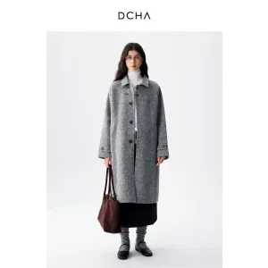Gray Wool Overcoat