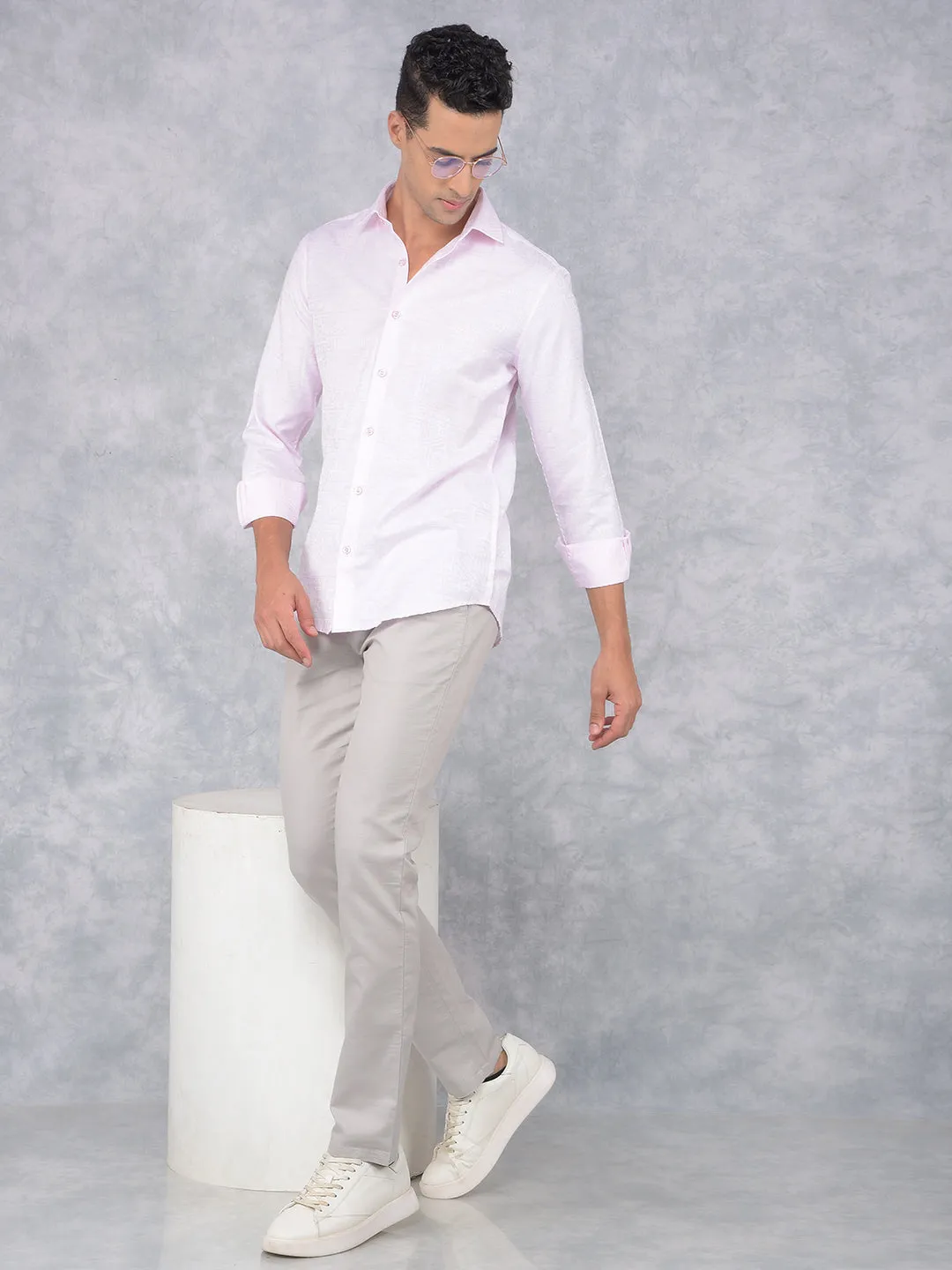 Grey 100% Cotton Trousers