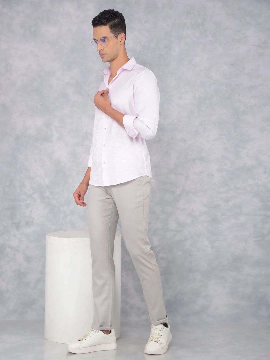 Grey 100% Cotton Trousers