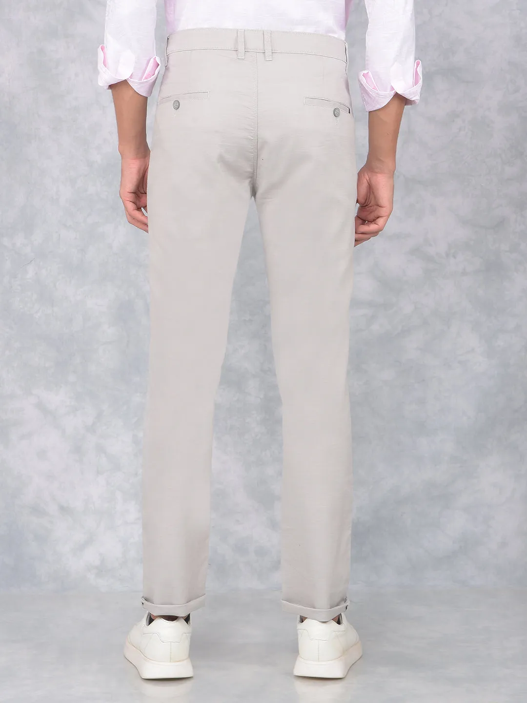 Grey 100% Cotton Trousers