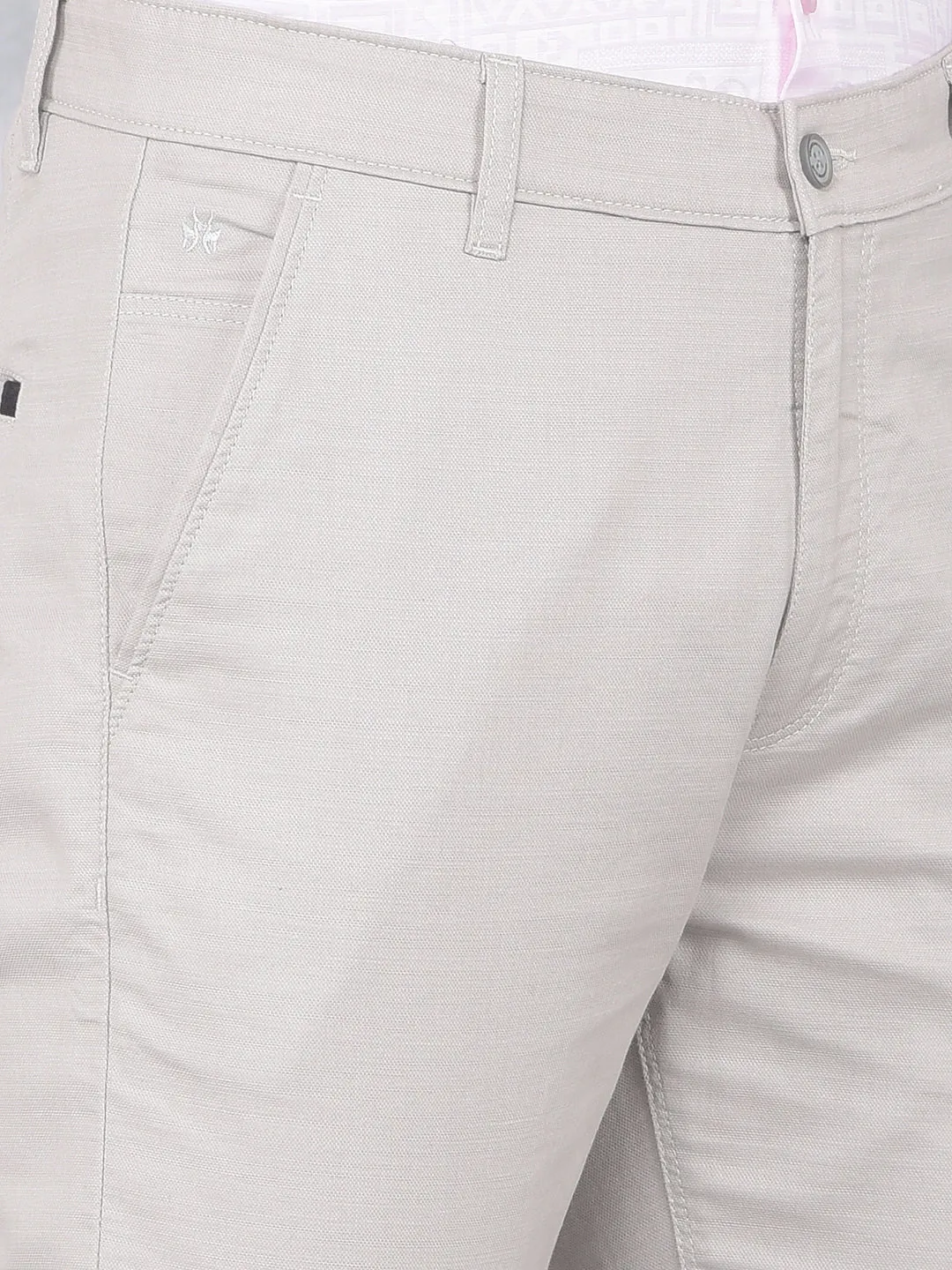 Grey 100% Cotton Trousers