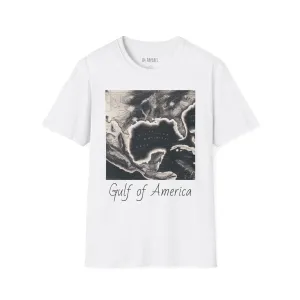 Gulf of America Map Unisex Softstyle T-Shirt - Vintage Coastal Graphic Tee
