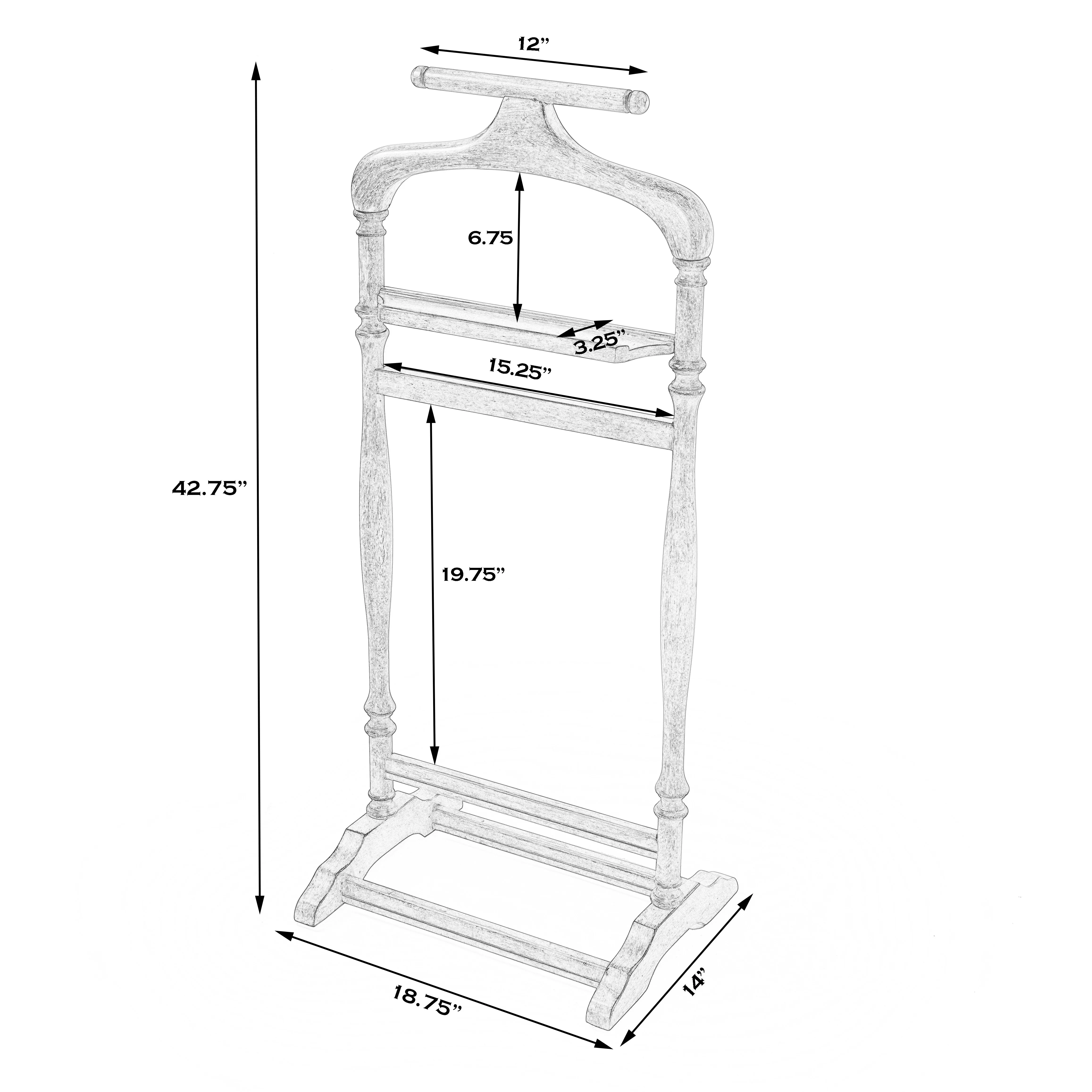 Judson Valet Stand in Medium Brown  1926101
