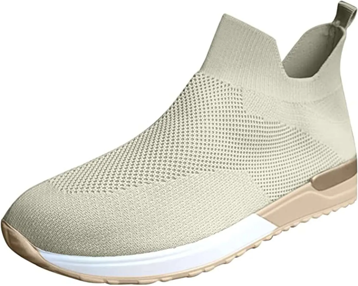 Ladmiple Walking Sneakers For Women Wide Width Tennis Shoes Slip On Memory Foam Non Slip Athletic Running Gym Sneakers