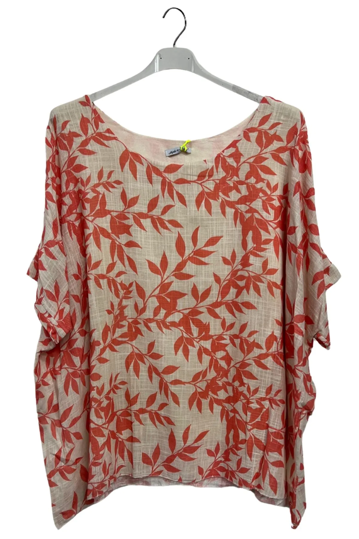 Leaf Print Tunic Cotton Top