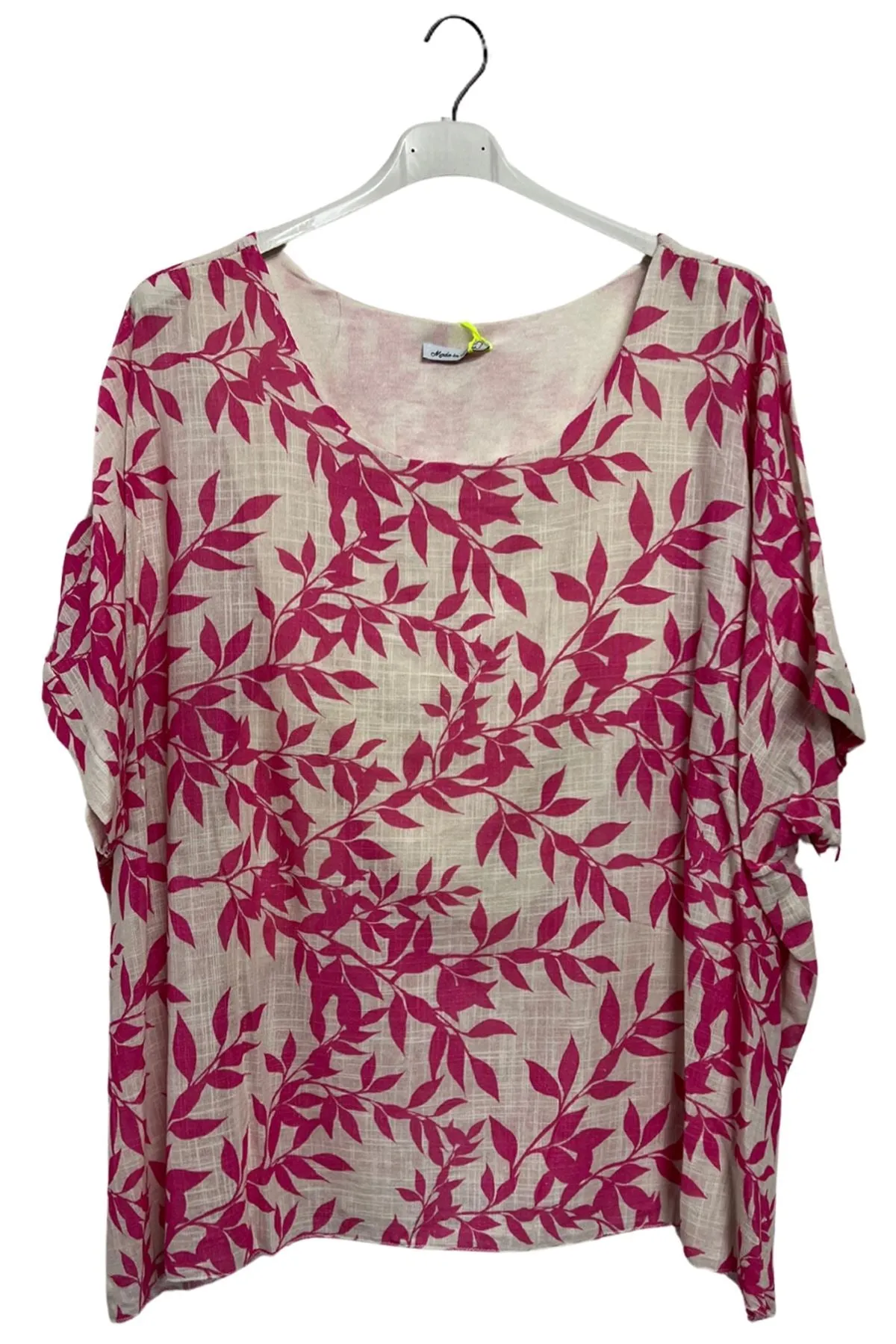 Leaf Print Tunic Cotton Top