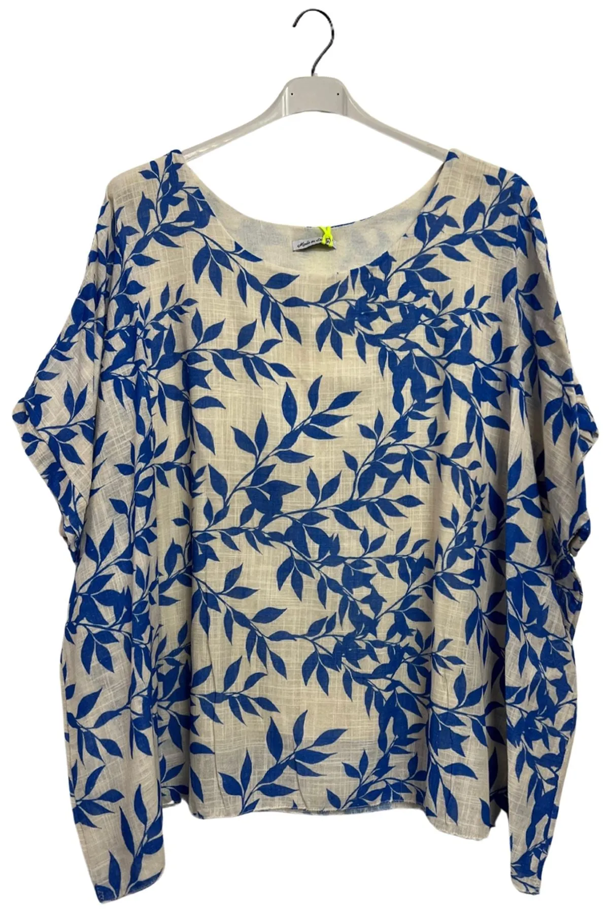 Leaf Print Tunic Cotton Top