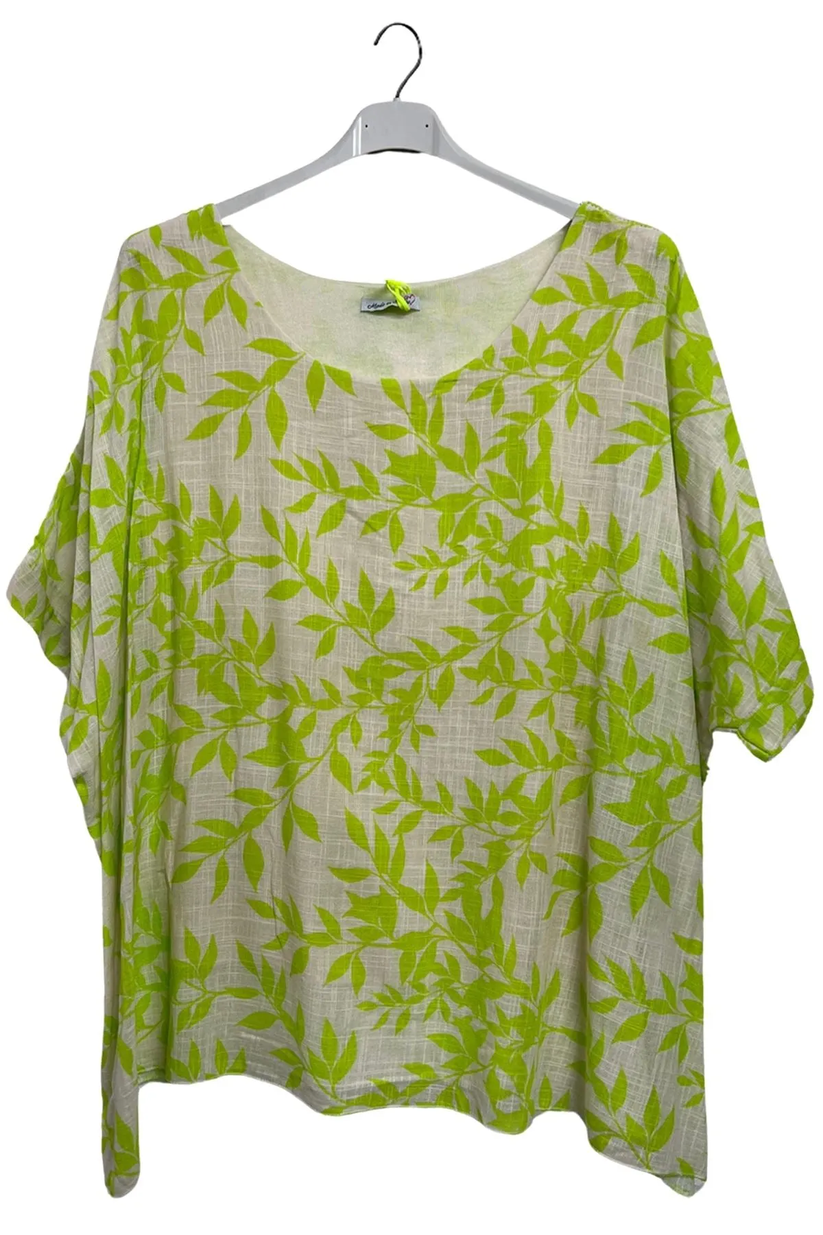 Leaf Print Tunic Cotton Top