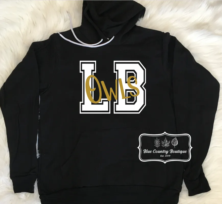 Learning Bridge LB Owls Hoodie Black or Red