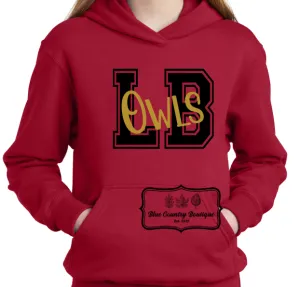 Learning Bridge LB Owls Hoodie Black or Red