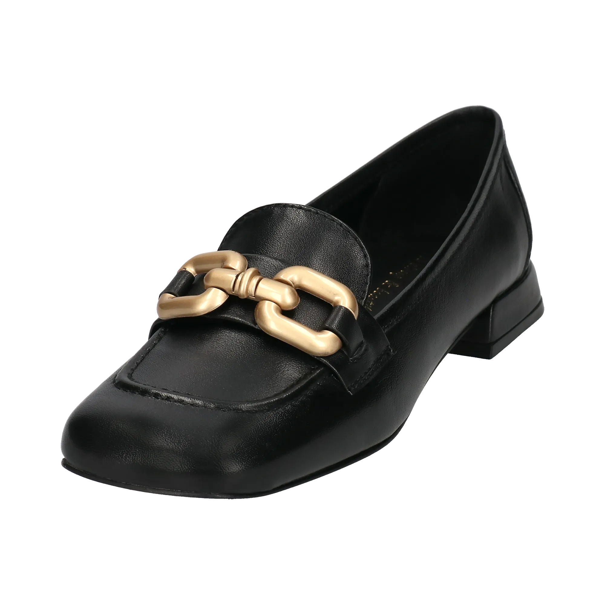 Leder Loafers schwarz