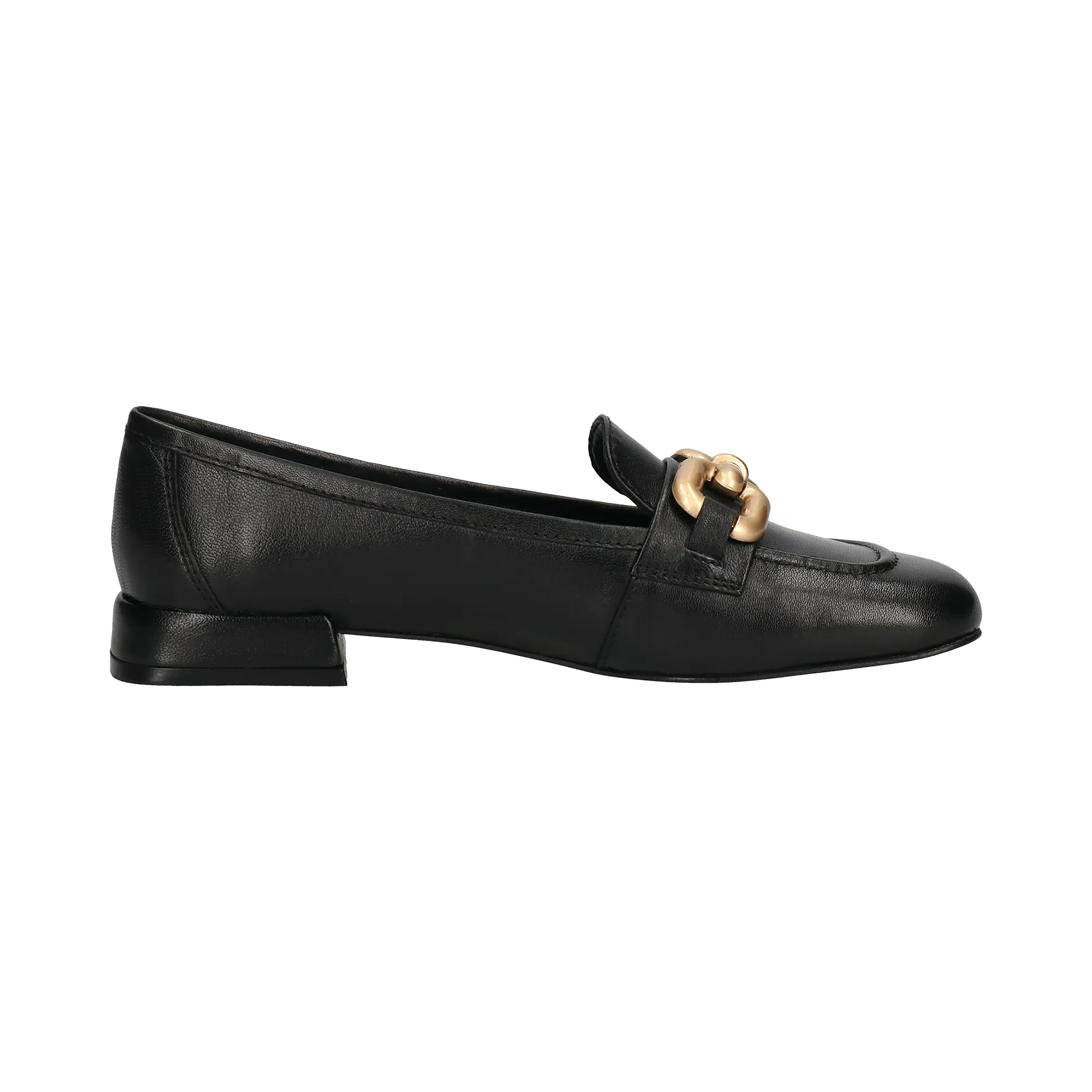 Leder Loafers schwarz