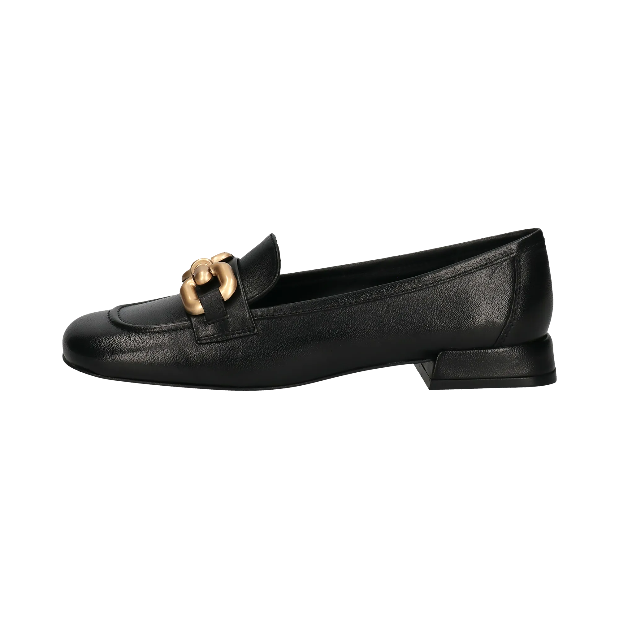 Leder Loafers schwarz